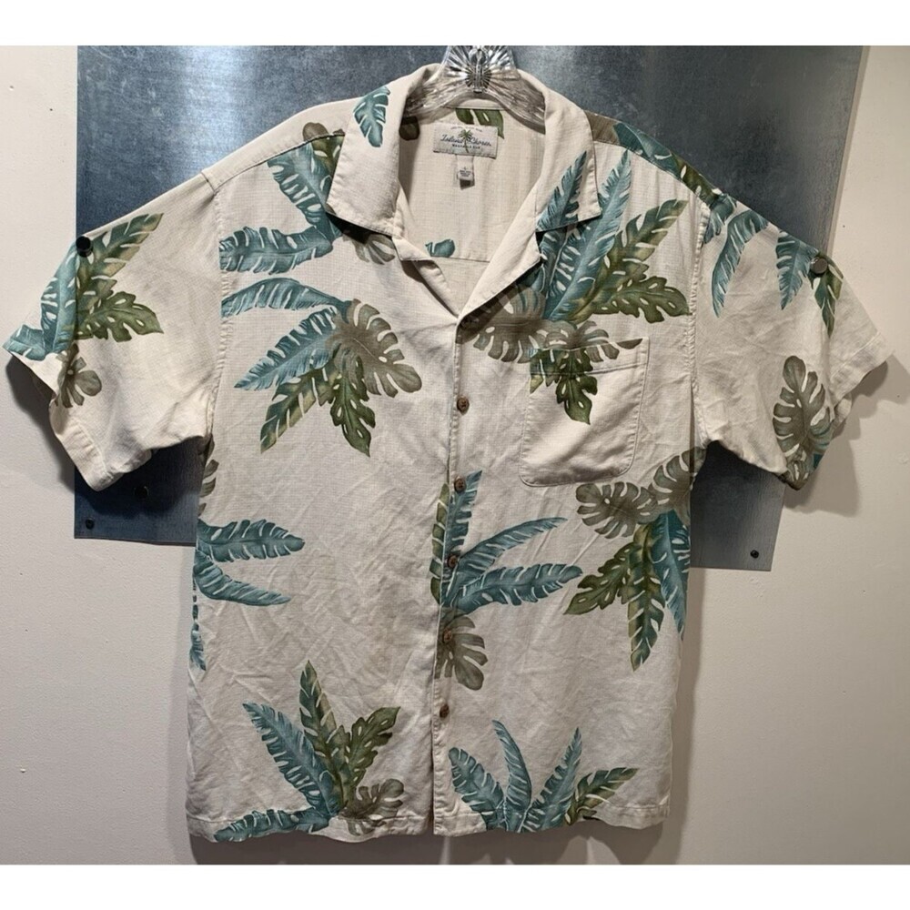 Island Shores Hawaiian Shirt Mens Large 100% Washable Silk Button Up Large - Picture 1 of 16